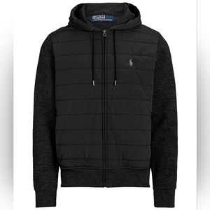 Polo Ralph Lauren puffer hoodie full zip hybrid jacket brand new tag mens medium